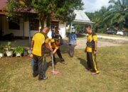 Bersih-bersih Rumah Ibadah, Cara Polsek Prabumulih Barat Sambut HUT Bhayangkara