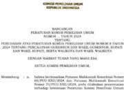 Beredar Draf Peraturan KPU Soal Pencalonan Pilkada, Tertulis Merujuk kepada Putusan MK