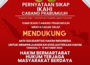 Perjuangkan Keadilan dan Kesejahteraan Hakim di Indonesia, IKAHI Cabang Prabumulih Nyatakan Sikap Dukung Aksi Solidaritas Damai