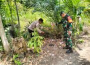 Banyak Ditemukan Botol Miras dan Plastik Diduga Bekas Narkoba, Bhabinkamtibmas dan Babinsa Kelurahan Sukaraja Cek Lokasi